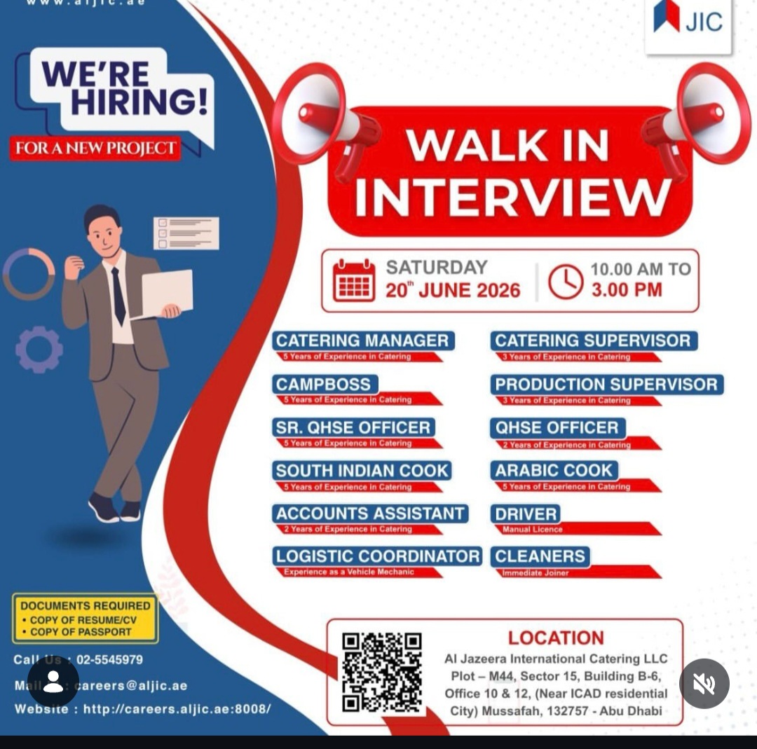 WE’RE HIRING FOR A NEW PROJECT – WALK-IN INTERVIEW