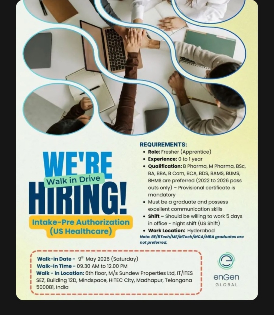 🚨 WE’RE HIRING – FRESHERS | US HEALTHCARE (Pre-Authorization) 🚨
