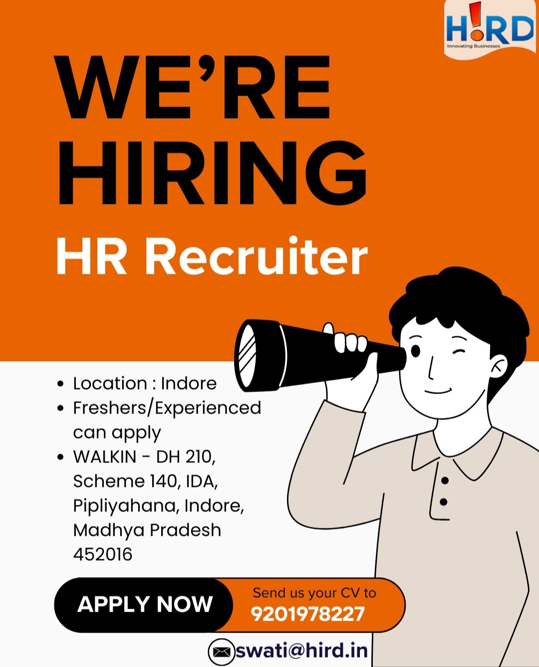 WE’RE HIRING – HR Recruiter