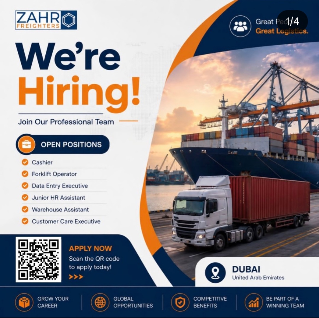 We’re Hiring – Join Our Professional Team in Dubai, United Arab Emirates