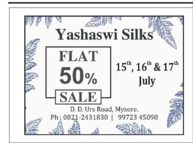 Yashaswi Silks Flat 50% Sale
