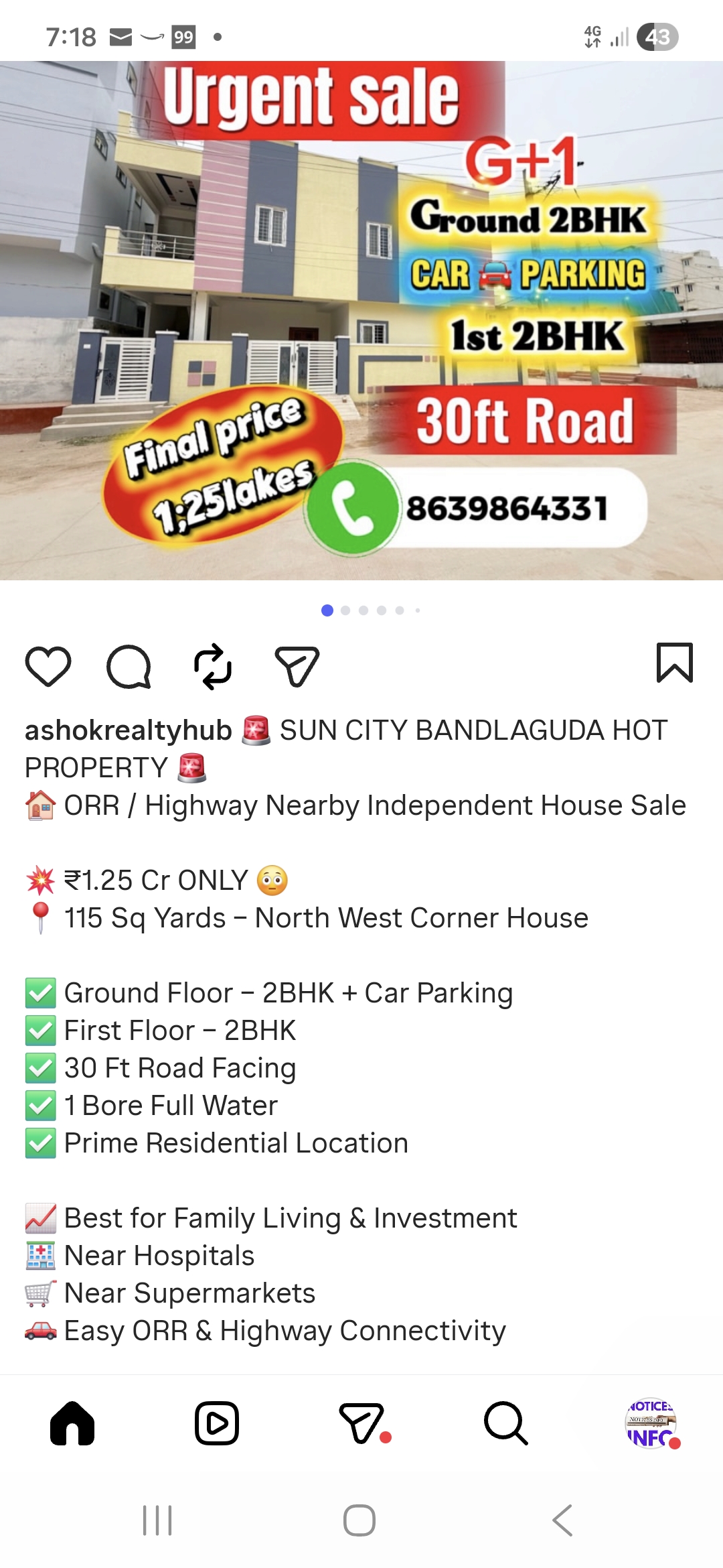 Property for Sale G+1