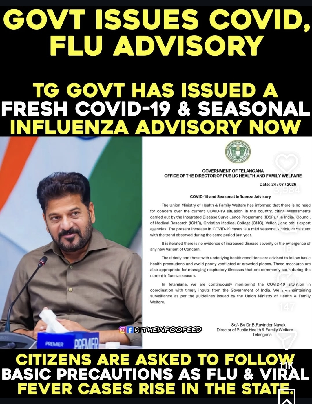 Telangana alert on Covid