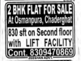 2BHK for sale in osmanpura