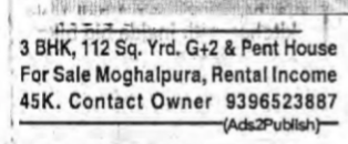3 BHK House for Sale in Moghalpura
