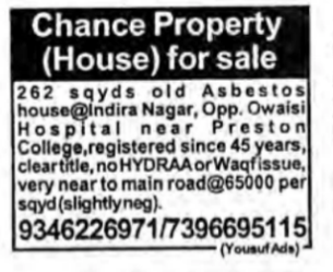 abestos house for sale