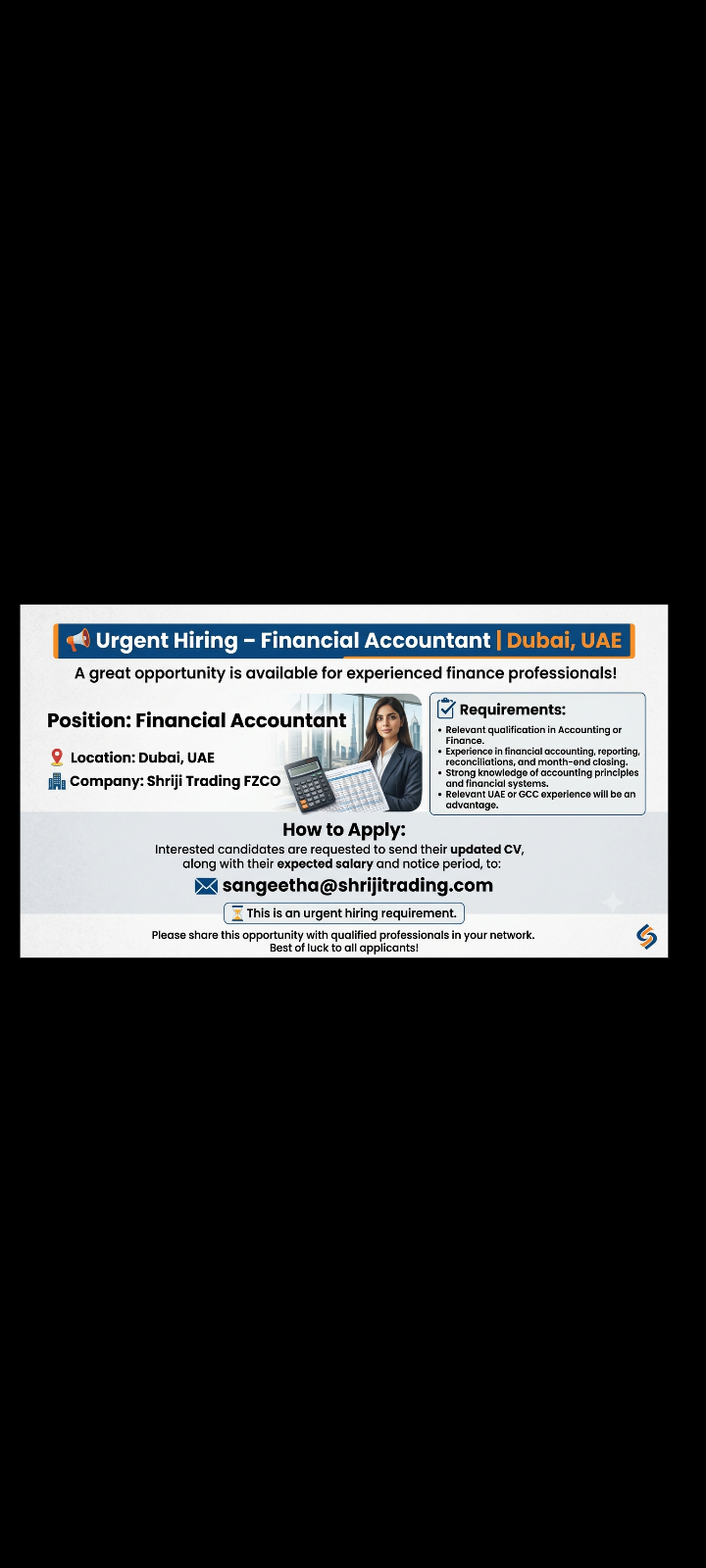 Accountant required in Dubai