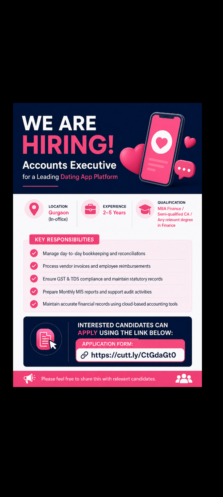Accounts Executive required in Gurgaon