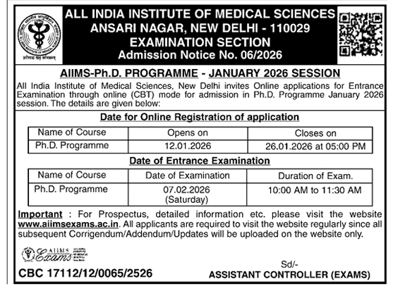 Admission notice