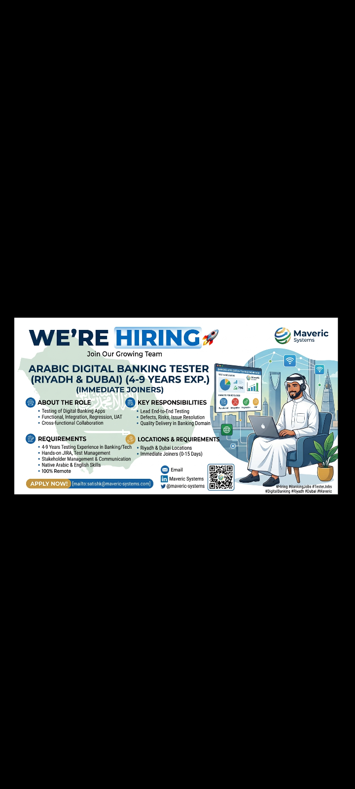 Arabic Digital Banking Tester Required | Riyadh & Dubai