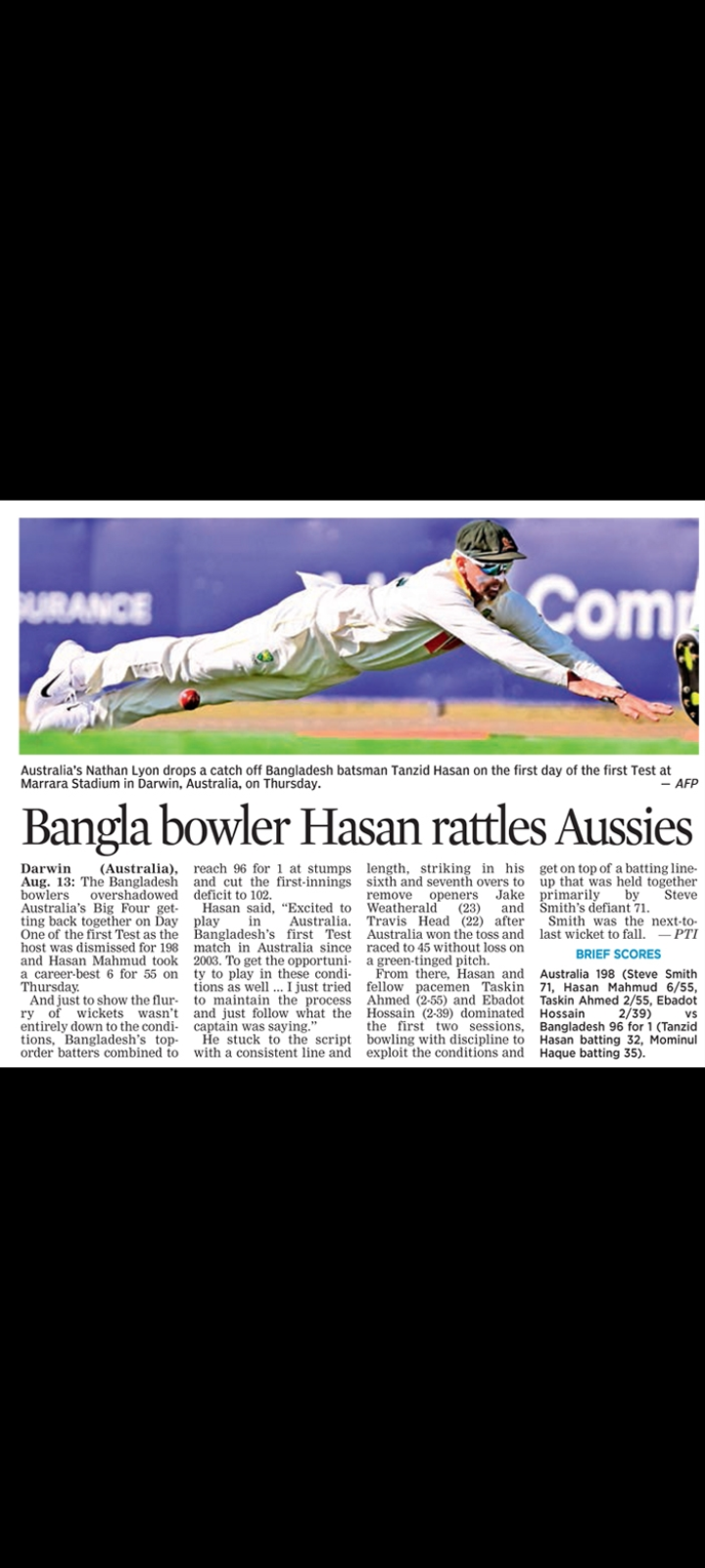 Australia vs Bangladesh – Test Cricket