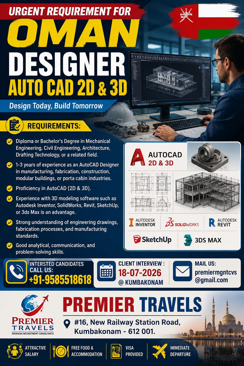 AutoCAD Engineers Required in Oman