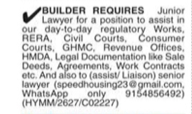 Builder required - Hyderabad