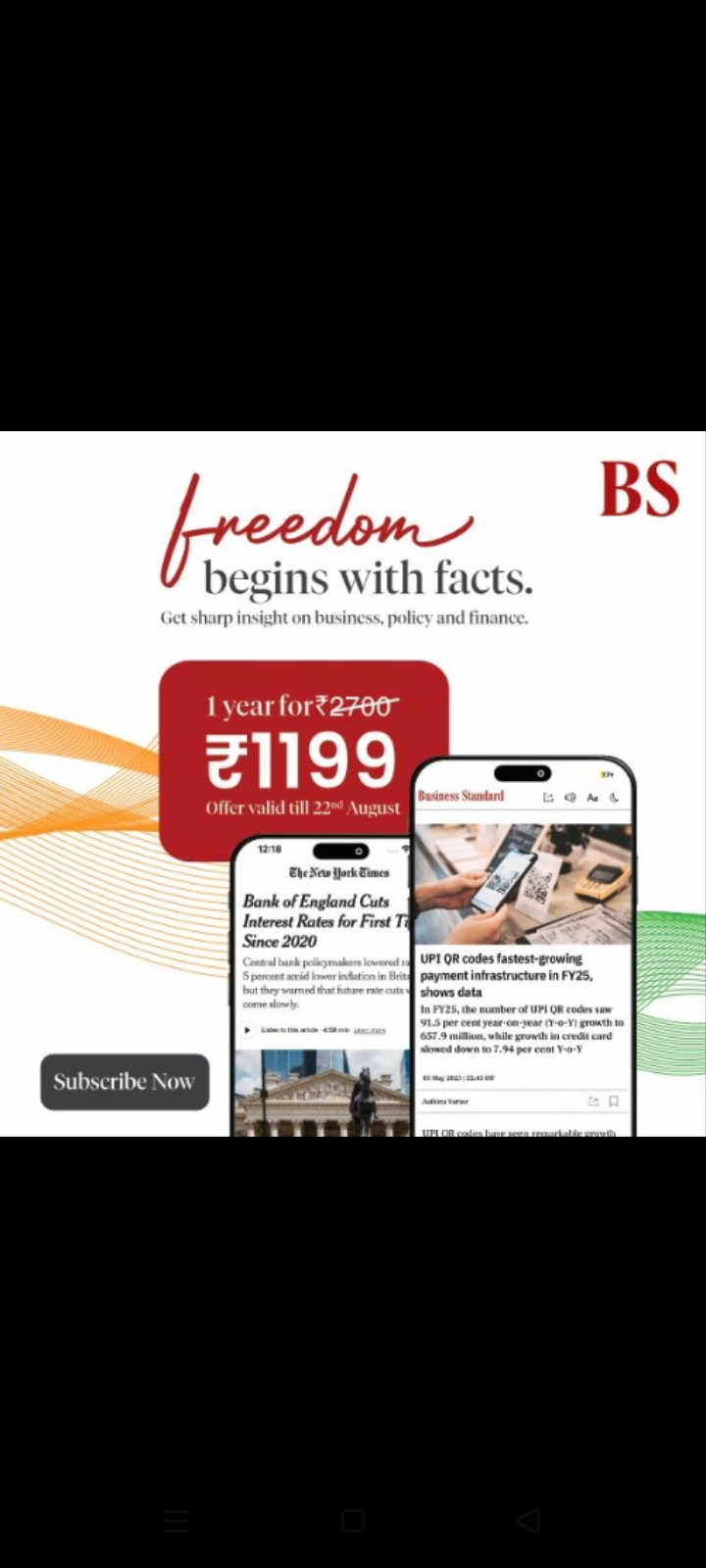 Business Standard – Freedom Subscription Offer