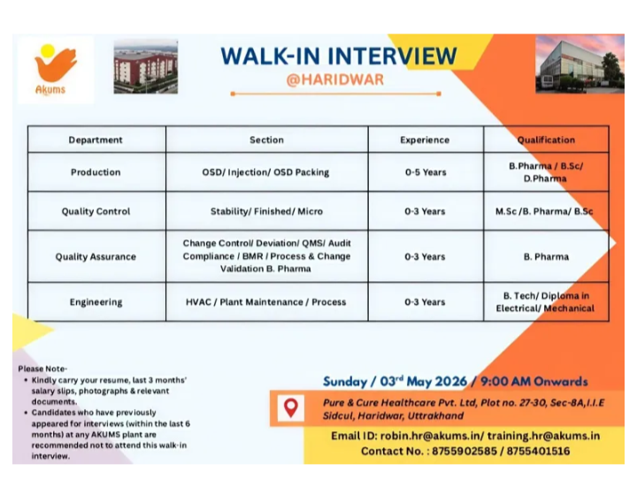 career opportunity with multiple vacancies