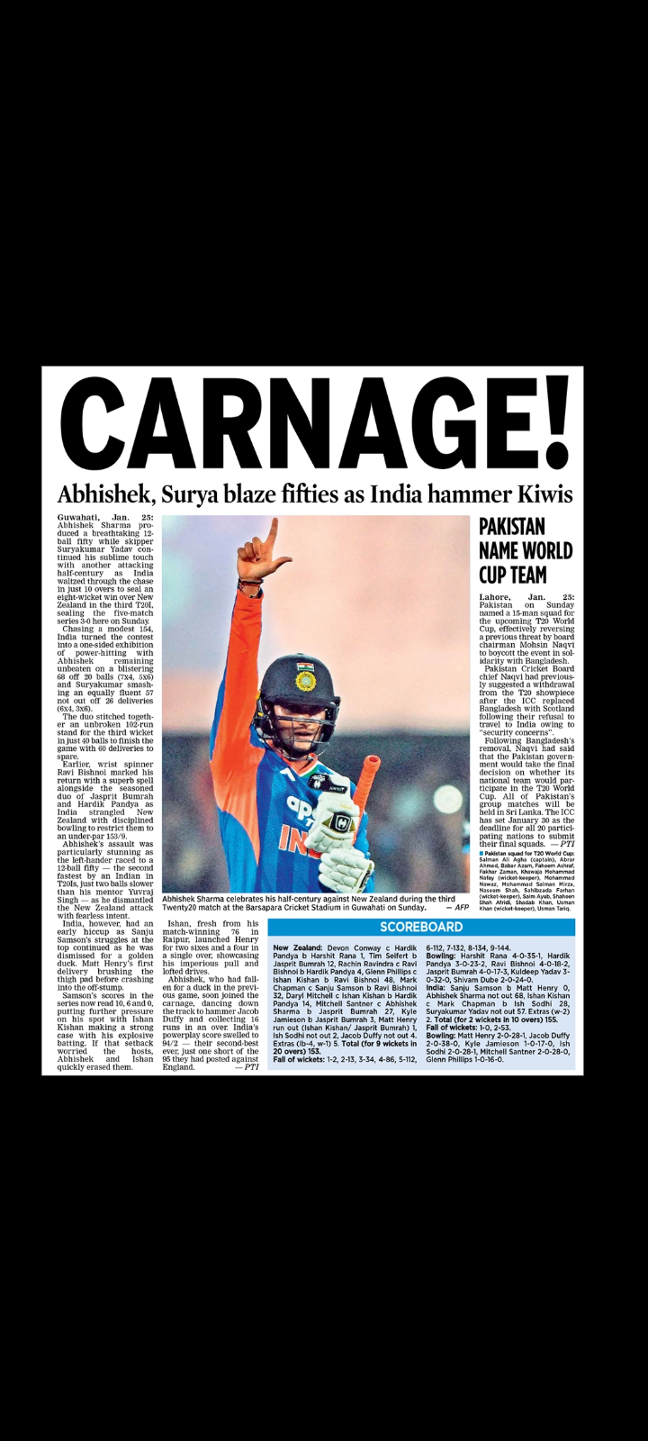 CARNAGE: India Crushes New Zealand in T20I 🏏