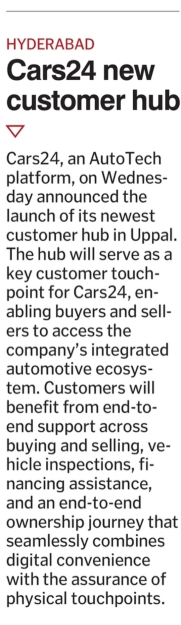 Cars24 launched New Customer Hub