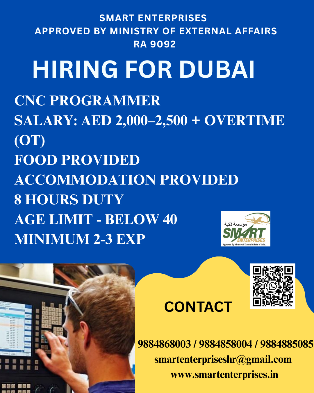 CNC Programmers Required in Dubai