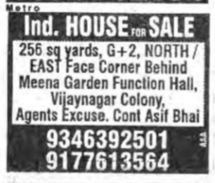 Corner Independent House for Sale