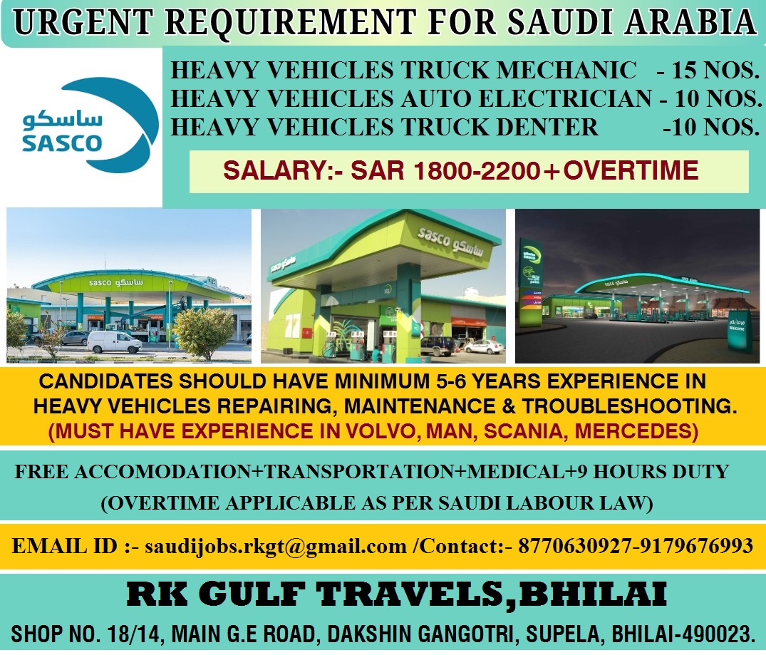 Diesel Mechanic & Auto Technician Jobs in Saudi Arabia