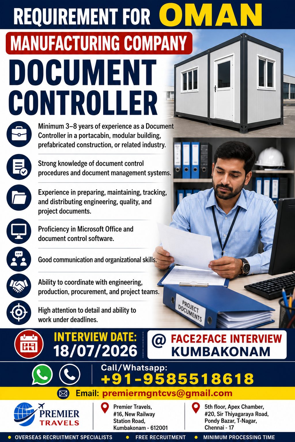 Document Controllers Required in Oman