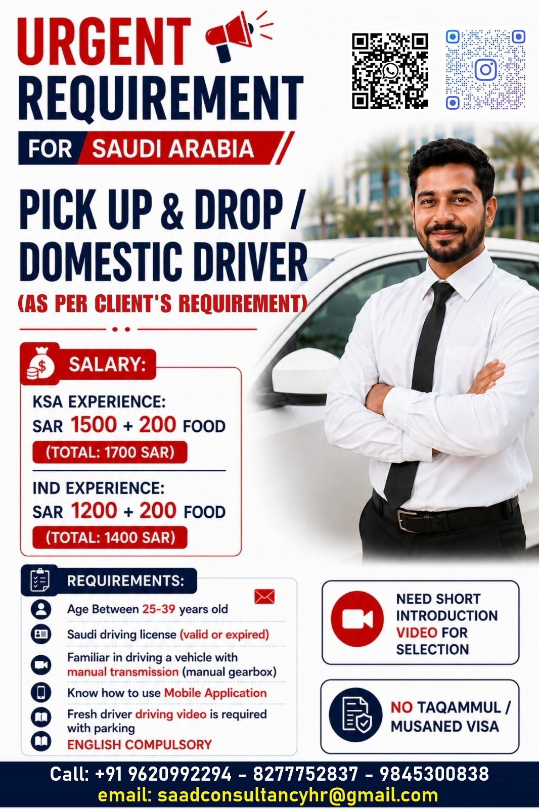 Domestic Drivers Required in Saudi Arabia 🇸🇦
