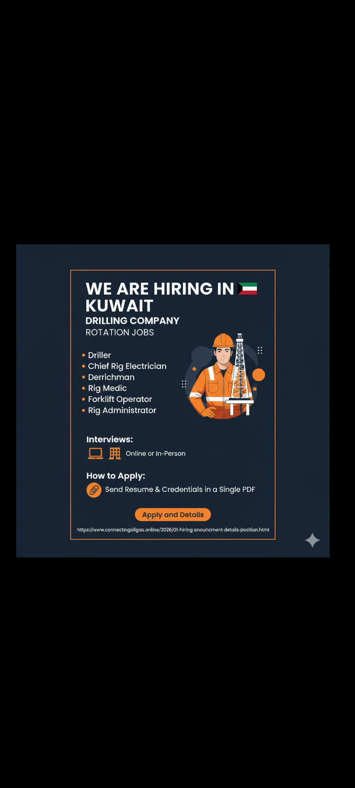 Drilling Company Hiring – Kuwait Rotation