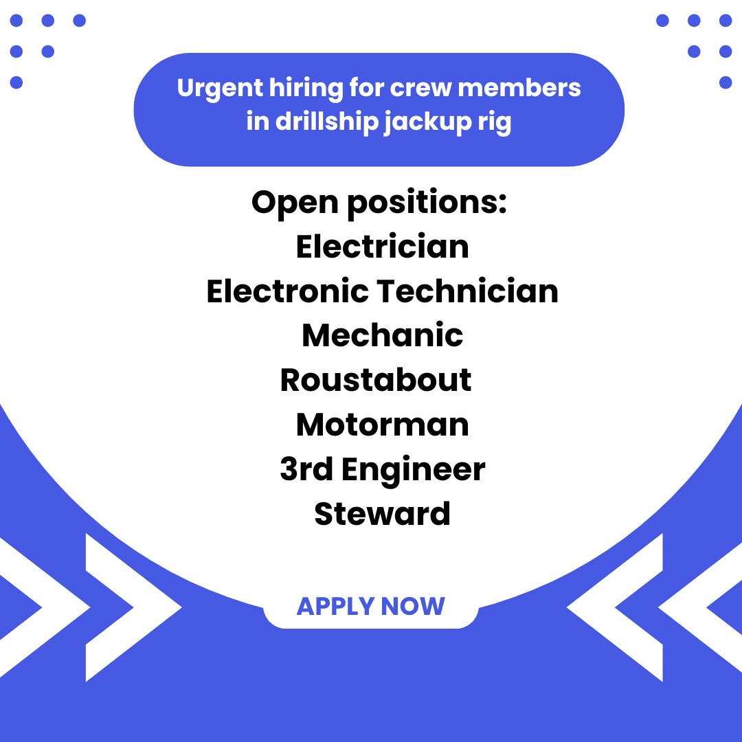 Drillship Jackup Rig Crew Job global