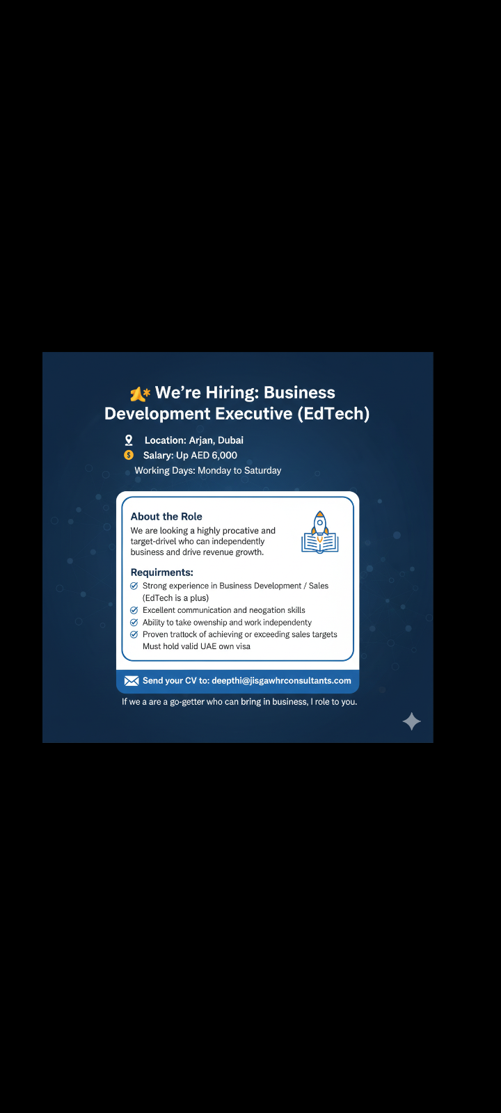 (Edtech) job offer from Dubai