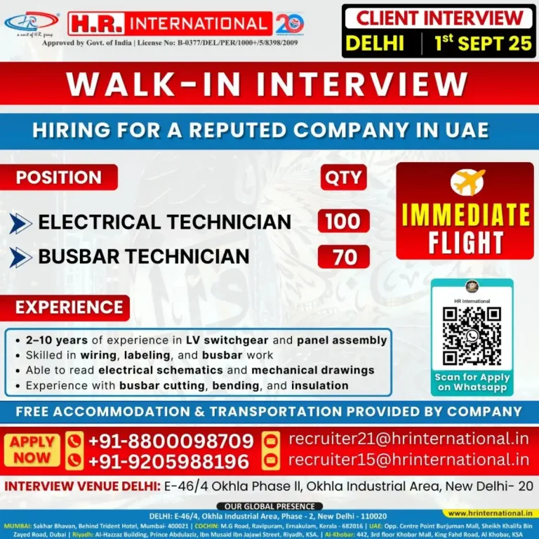 Electrical & Busbar Technicians