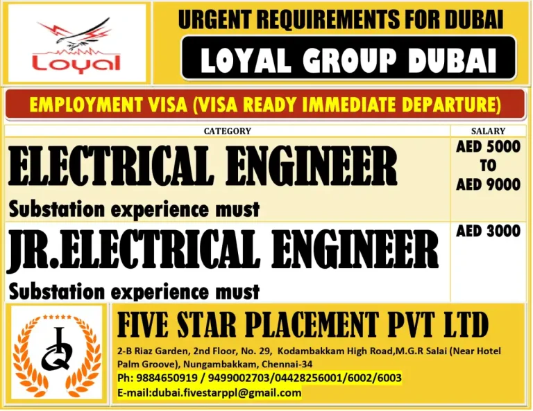 Electrical Engineering Positions (Dubai)