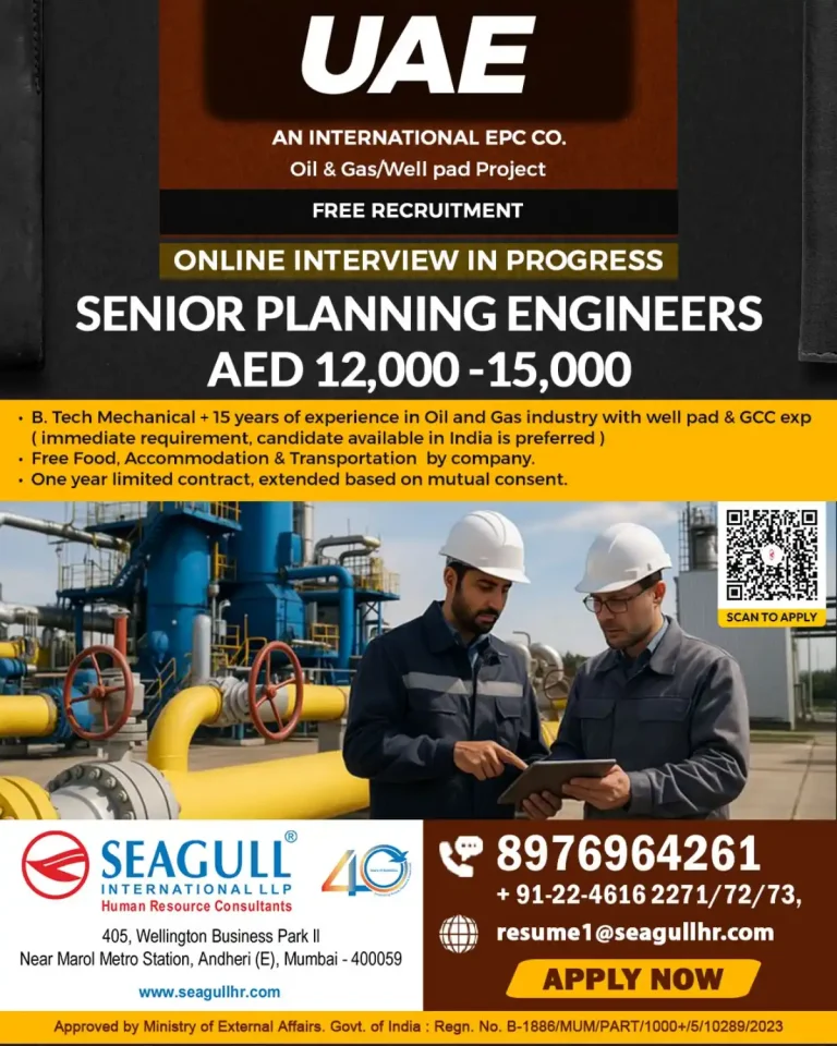 Engineers required in UAE
