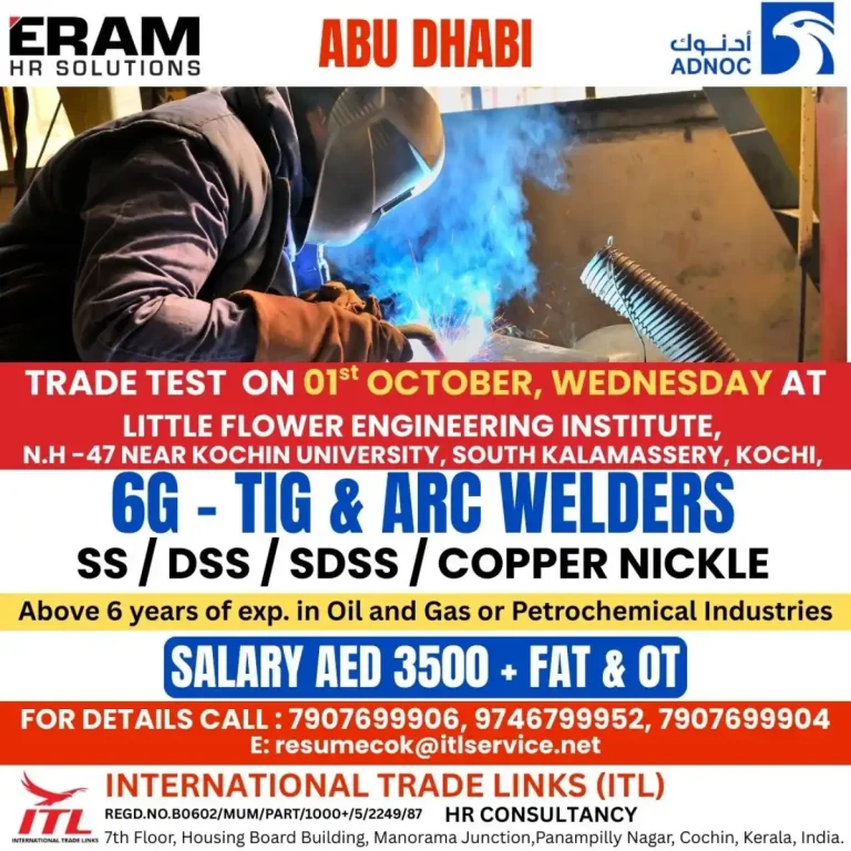 ERAM HR Solutions / ITL – 6G TIG & ARC Welders (Abu Dhabi)