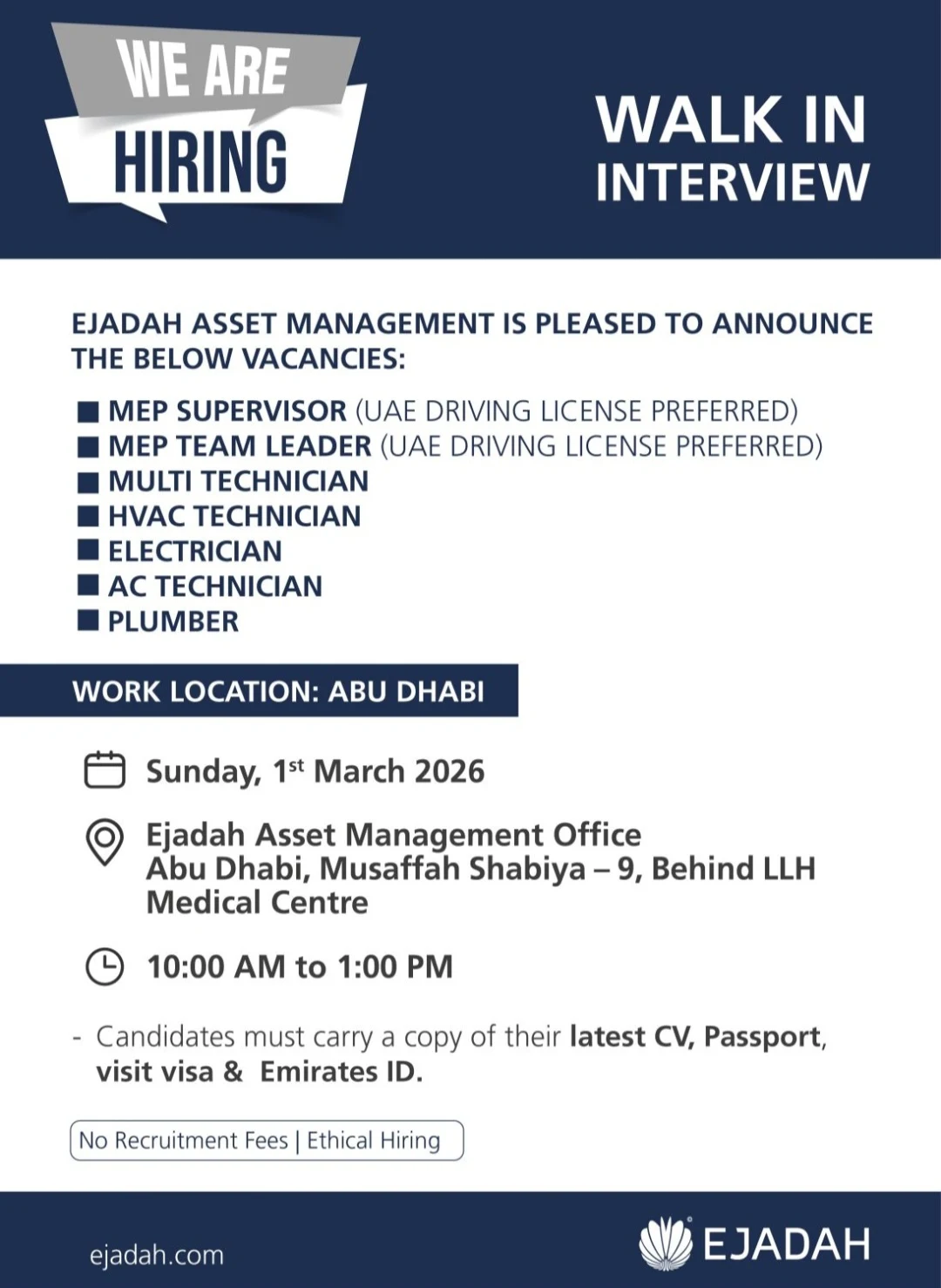 Facilities Management & Maintenance Jobs – UAE