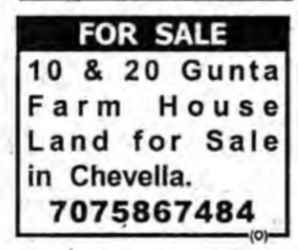 Farm House Spaces for sale in chevella