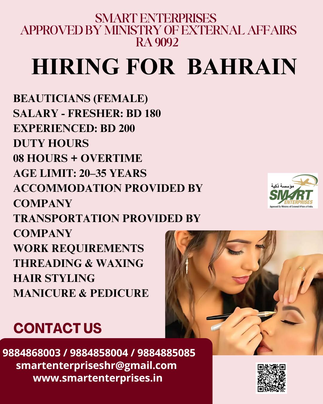 Female Beauticians Required in Bahrain