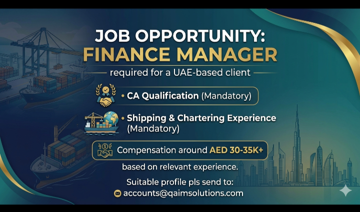 finance manager required in UAE