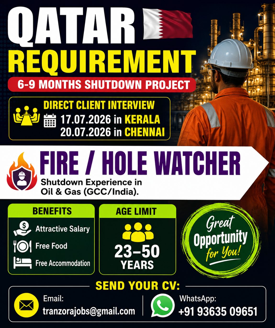 Fire Watchers Required in Qatar