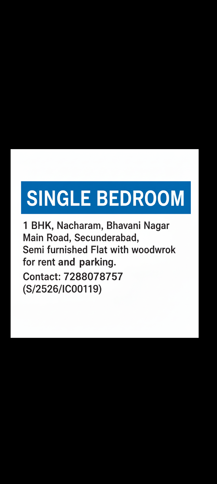 Flat for Rent  Secunderabad