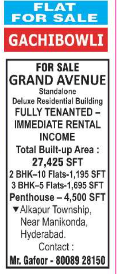 FLAT FOR SALE - GRAND AVENUE