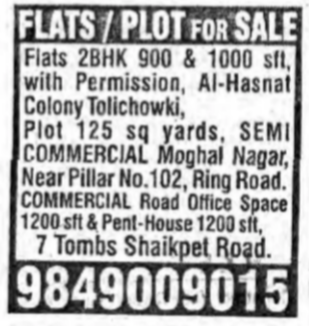 Flat / Plot for Sale in Tolichowki & Shaikpet