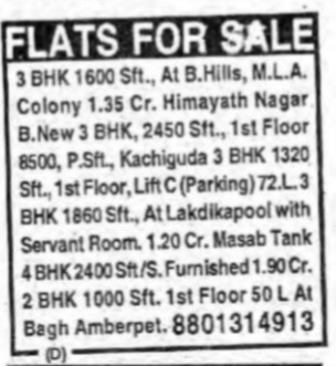 Flats for Sale in Himayath Nagar