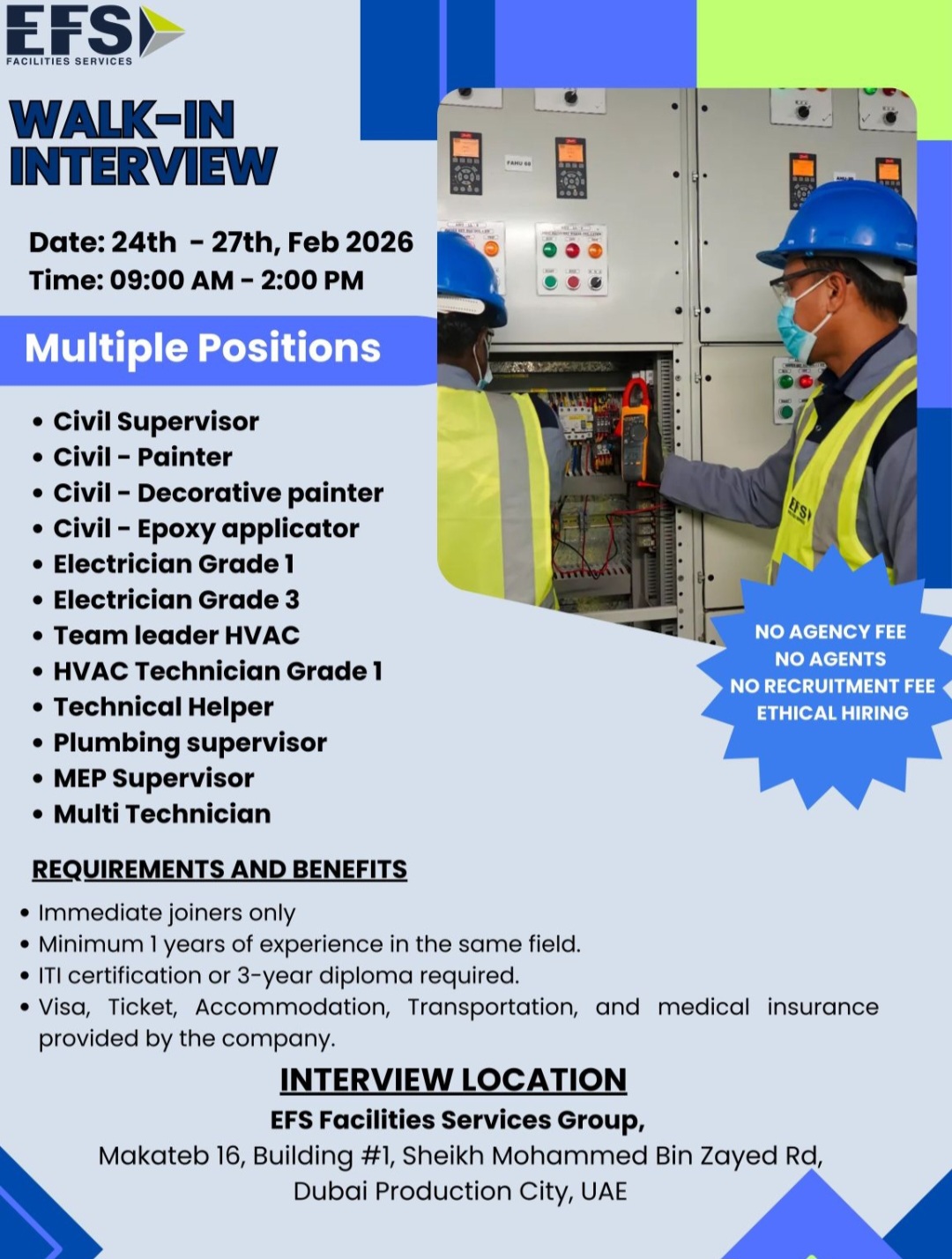 FM & Technician job Opportunities – Dubai