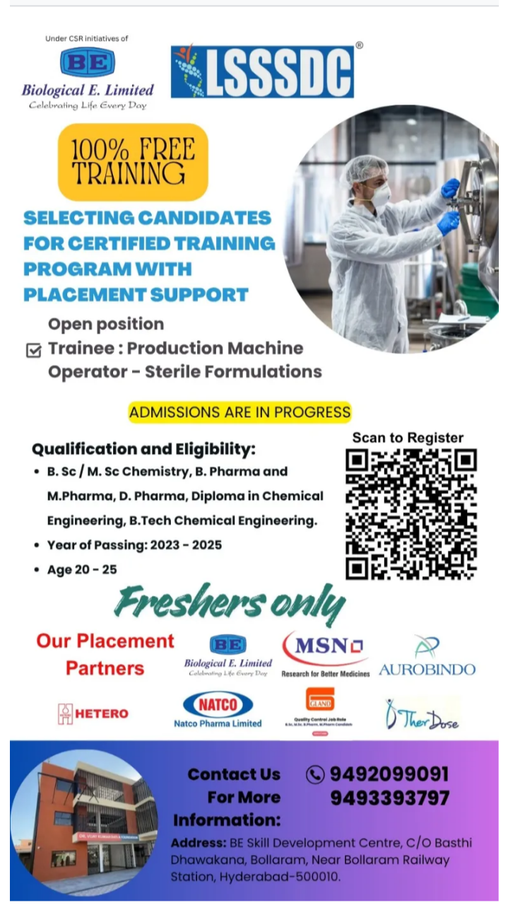 Free Placement Openings – Freshers