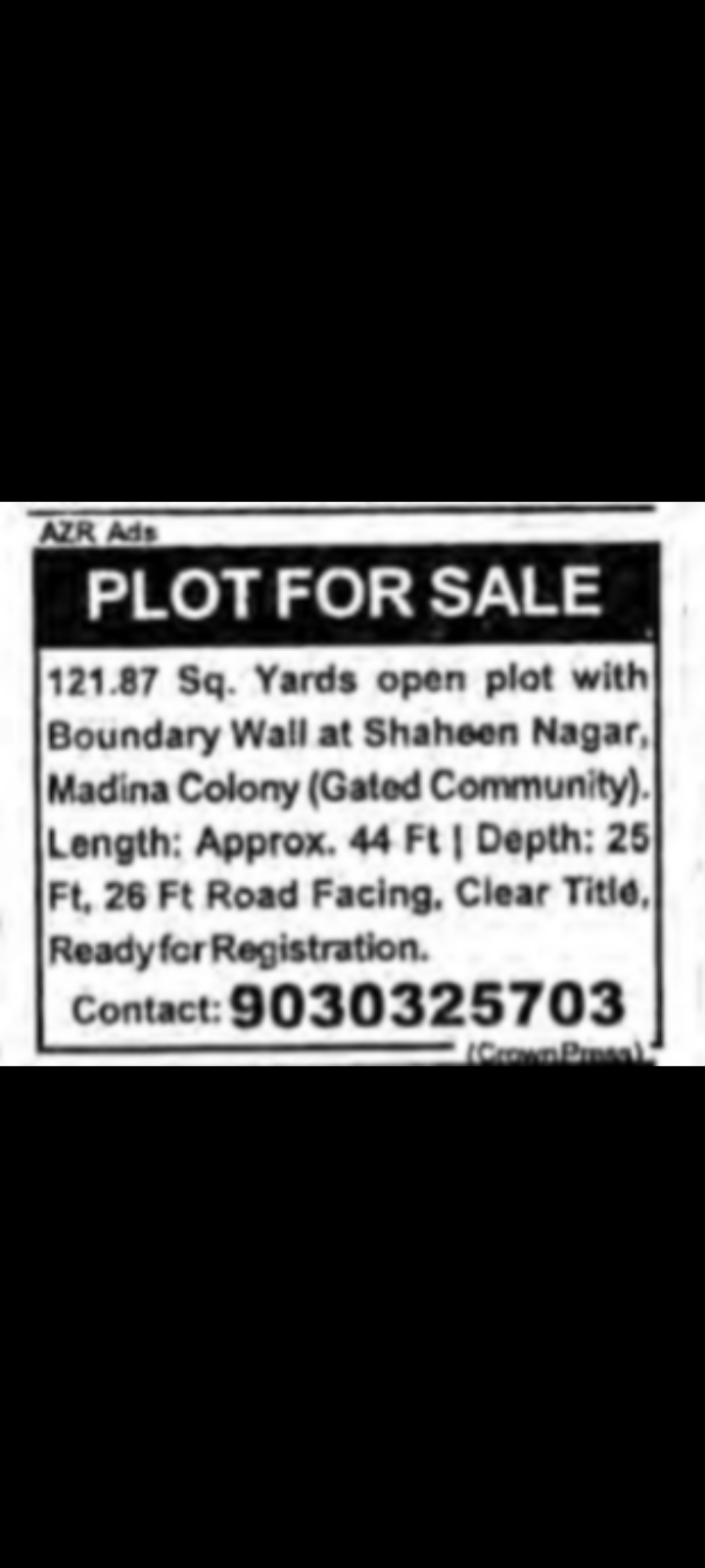 Gated Community Plot for Sale