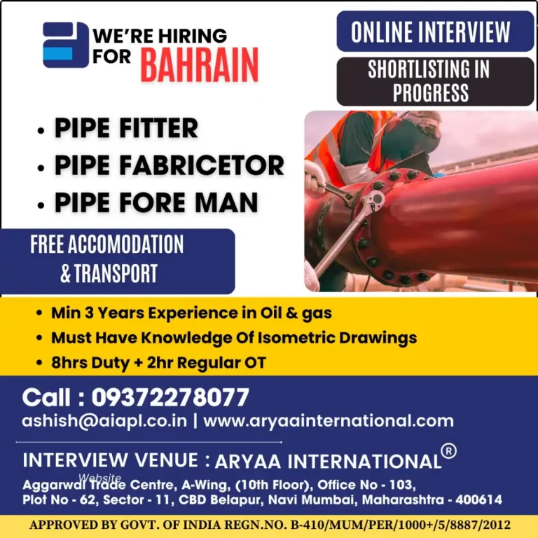 Piping Roles – Bahrain