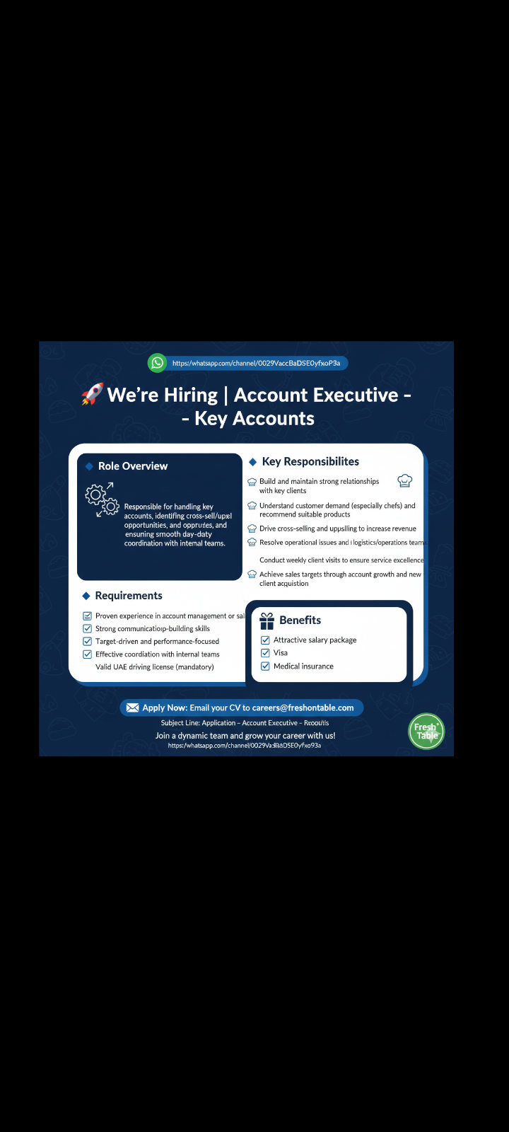 🚀 Hiring: Account Executive in Dubai