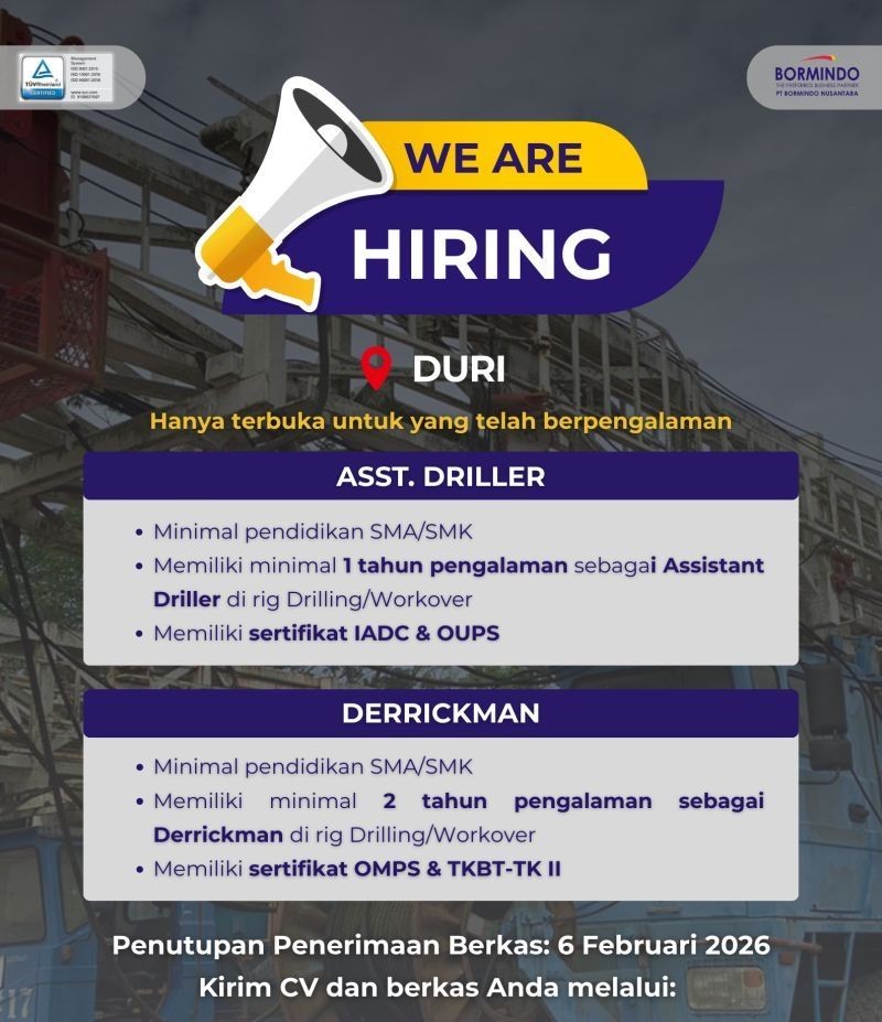 HIRING – Drilling Operations in duri, riau
