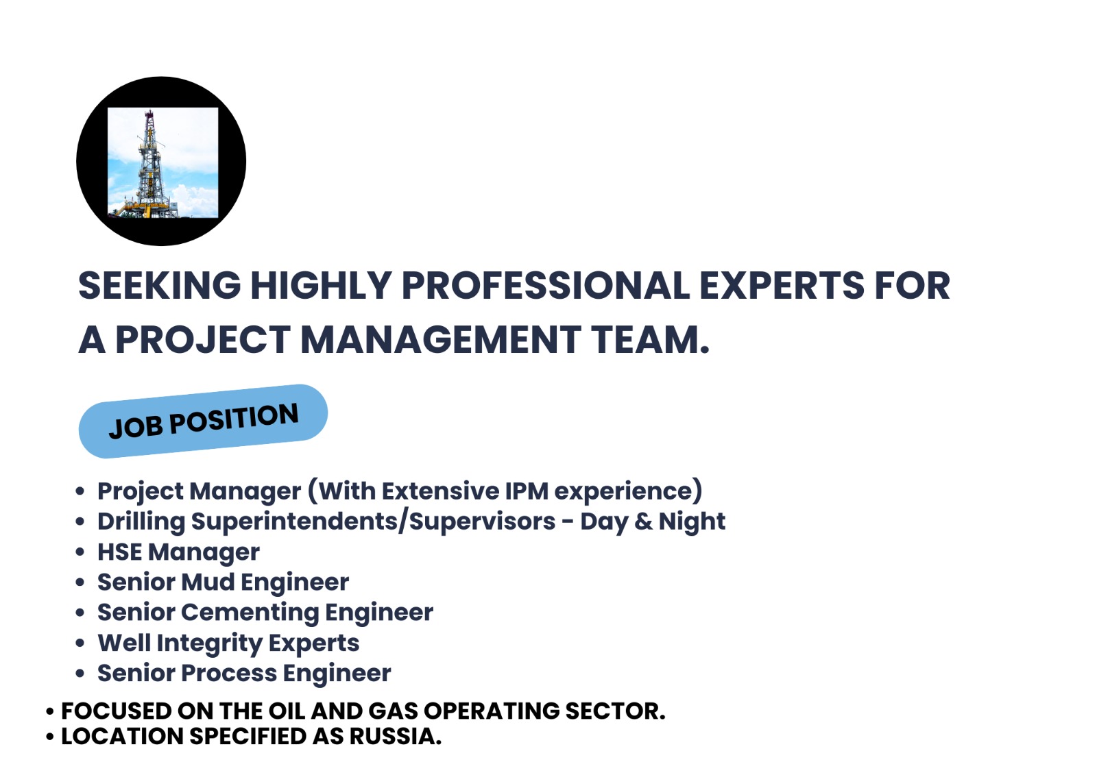 ⚡ Hiring – Project Management Team in Russia