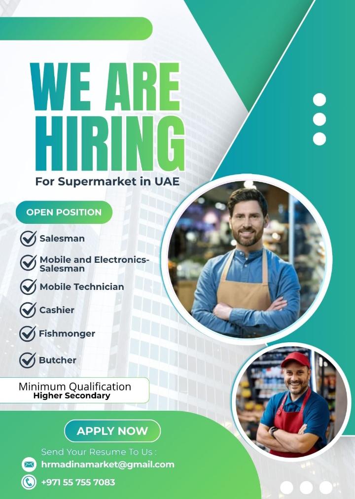 Hiring Supermarket Staff in UAE